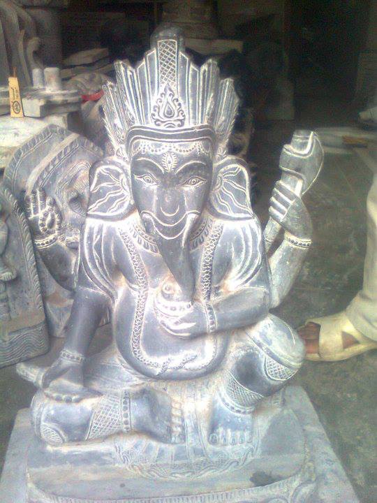 babu stone ganesh 3d image stone craving