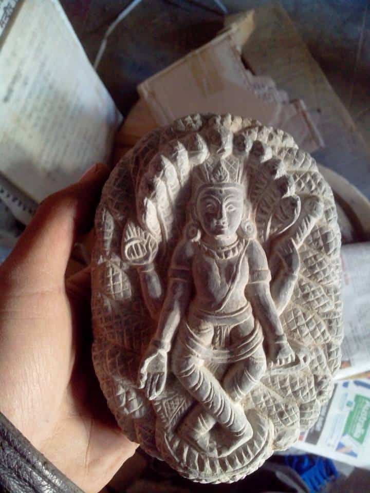 6 inch budhanilkandtha-babaustone handicraft